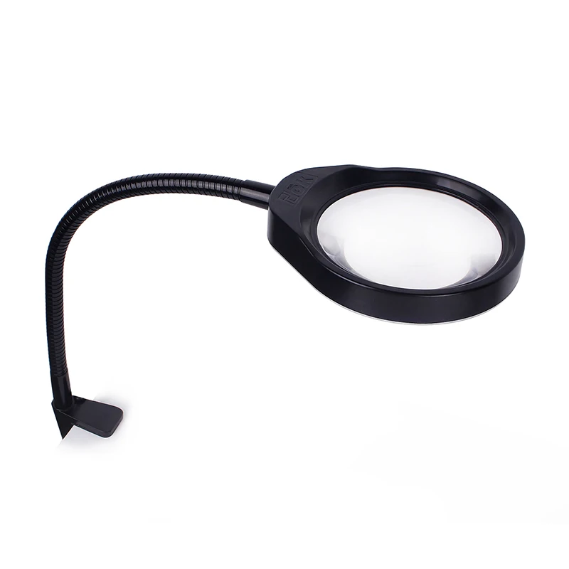 Illuminated Magnifier Bendable Magnifying Glass With LED Light Table Magnifier Lamp Multi-use Clip-on Desk Microscope 3X-10X