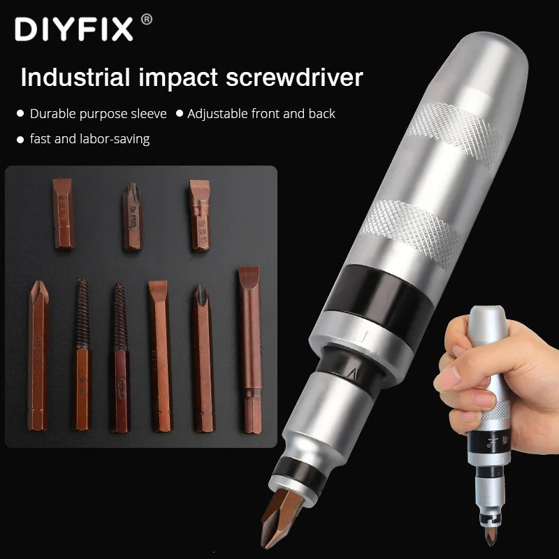 12PCS Impact Screwdriver Set Sleeve Nut Tapping Stubborn Screw Buster
