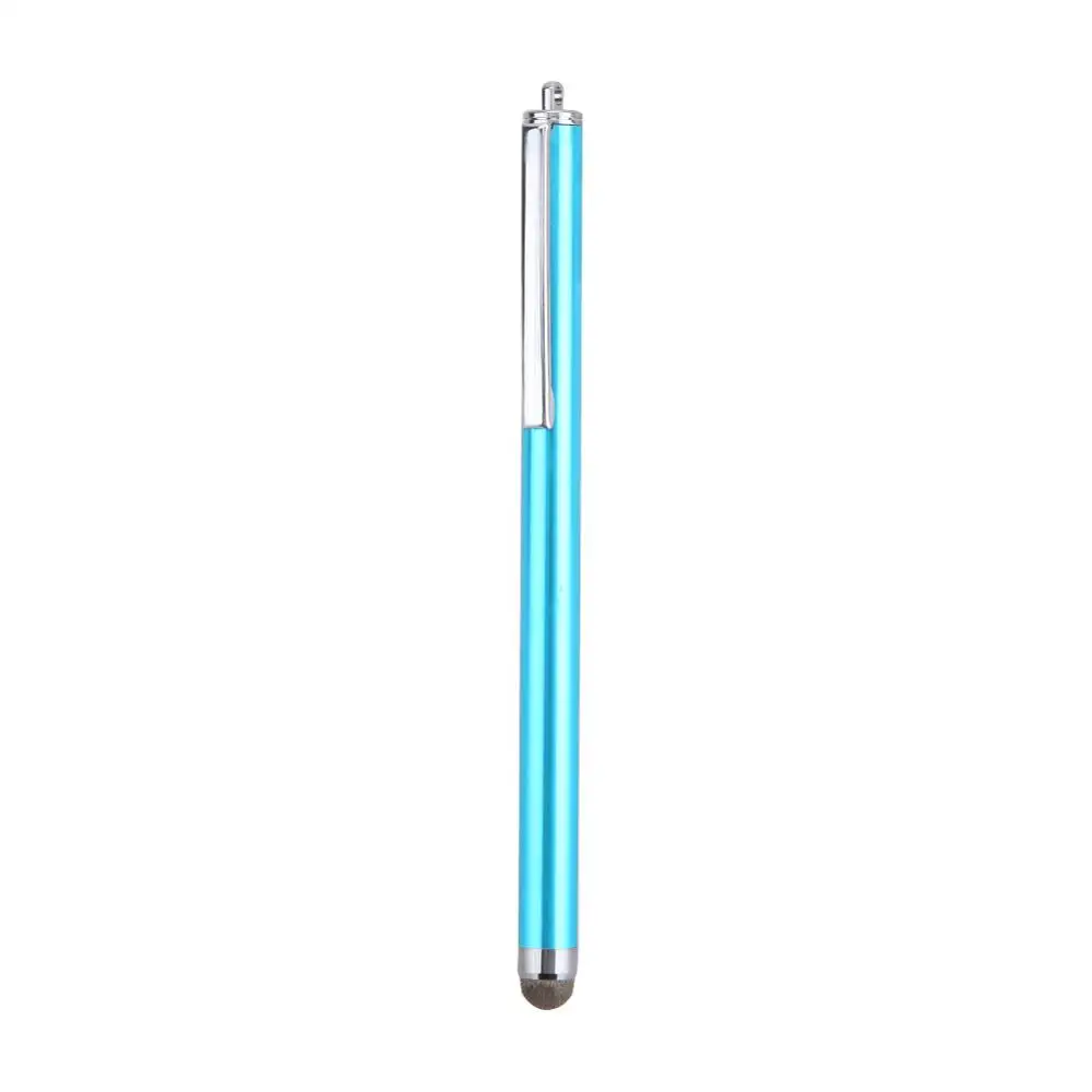 Light Blue Металлическая сетка микро-Волоконный наконечник сенсорного экрана стилус рукописный емкостный ручка съемная сенсорная головка для iPhone samsung Tablet PC - Цвета: Light Blue