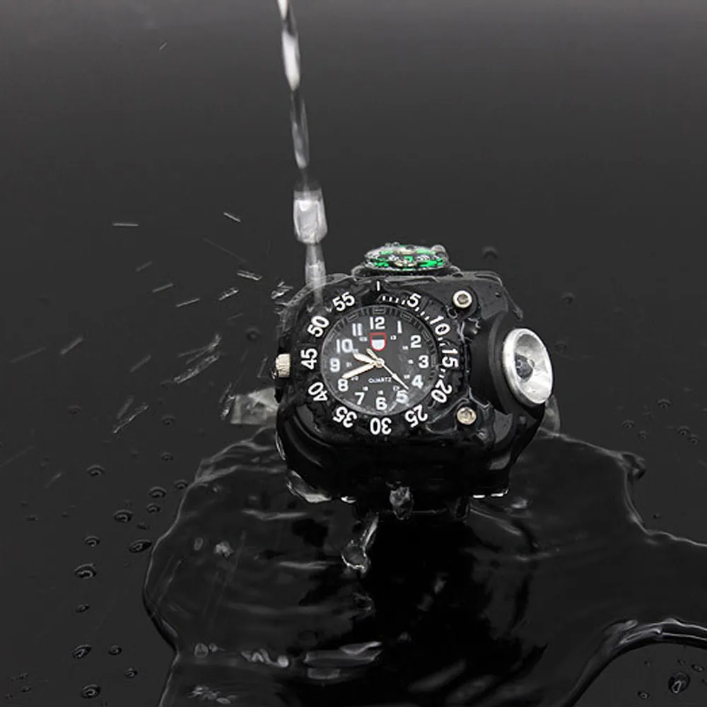  LED Waterproof Indicator Shows Rechargeable Watch Flashlight Brand New High Quality Luxury Free Shi