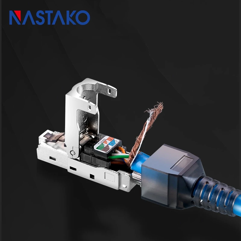 Toolfree RJ45 Cat6A Разъем Экранированный модульный разъем без инструментов rj45 keystone jack