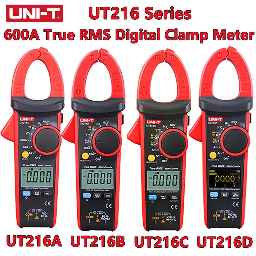 Цифровые токоизмерительные клещи UNI-T UT216 UT216A UT216B UT216C UT216D 600 А