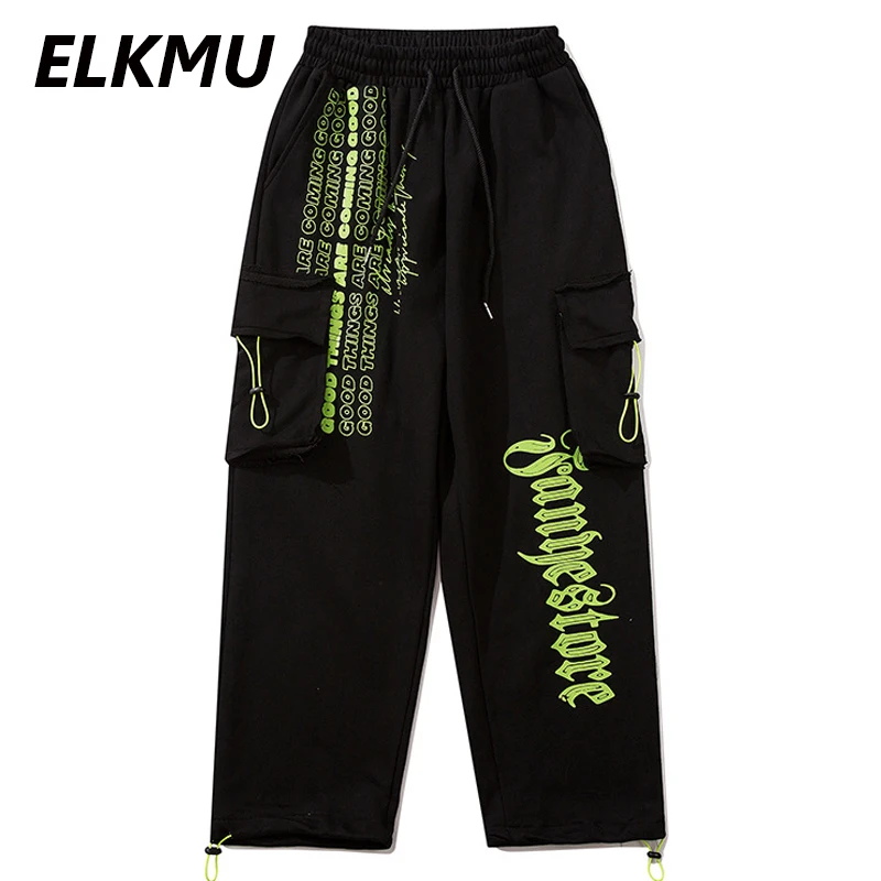 Штаны-шаровары ELKMU мужские в стиле Харадзюку джоггеры уличная одежда спортивные