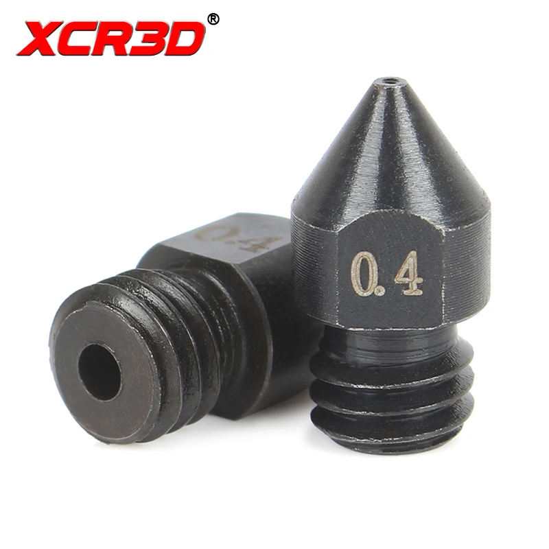 XCR MK8 Hardened Steel Nozzles 0.4mm Mold Steel Nozzle M6 Thread 1.75MM Filament for Extruder Hotend CR10 Ender3 3D Printer Part