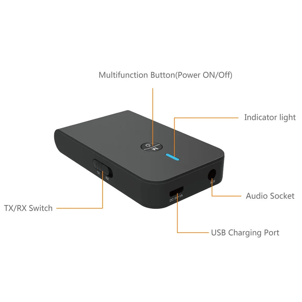 BT-6 Bluetooth приемник передатчик 2 в 1 домашний Bluetooth передатчик автомобильный bluetooth-аудиоресивер адаптер