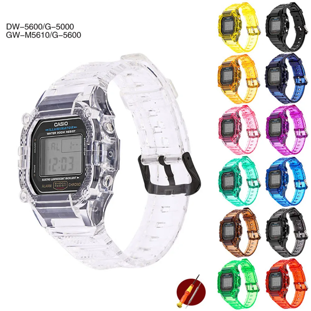 TPU Resin Case Watch Strap for Casio G Shock DW 5600 GW M5610 M5600 GLX 5600  Refit Replacement Wrist Band Bracelet Accessories|Watchbands| - AliExpress