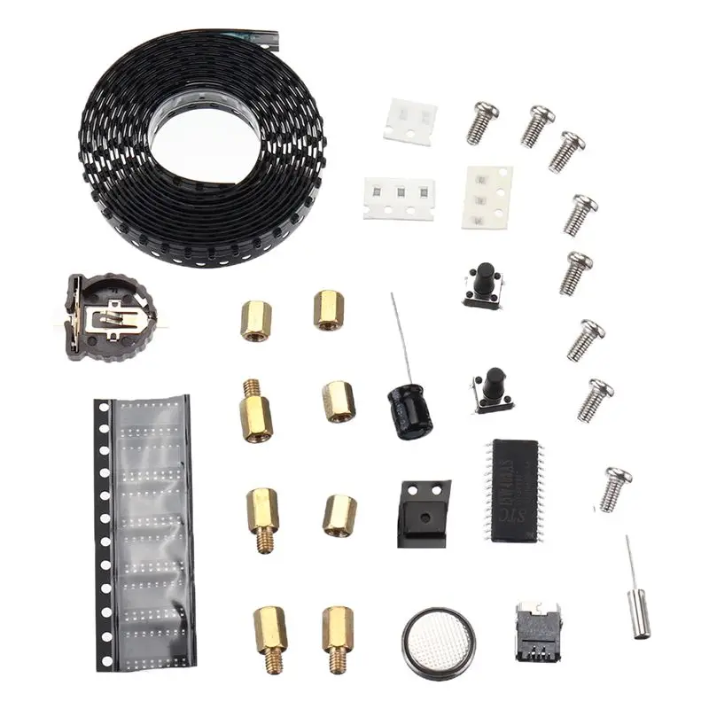 SMD светодиодный Dot Matrixs цифровые часы производственный комплект электронные DIY часы набор электронные производственные части аксессуар