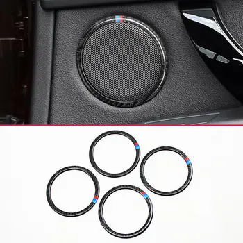 

Car Speaker Ring Trim Auto 4Pcs Interior Inner Carbon Fiber Accessories