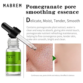 

MABREM Pomegranate Fine Pores Face Serum Whitening Plant Skin Care Anti Aging Anti Wrinkle Cream Reduce Acne Marks Care 10ml
