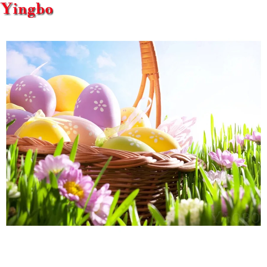 Diamond Embroidery Easter Egg 5D DIY Painting Cross Stitch Needlework Diy Square Round Drill Rhinestone Mosaic | Дом и сад