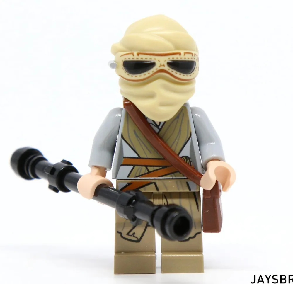 Одиночная продажа Звездные Войны Пробуждение силы Рей с оружием Han Solo minifig