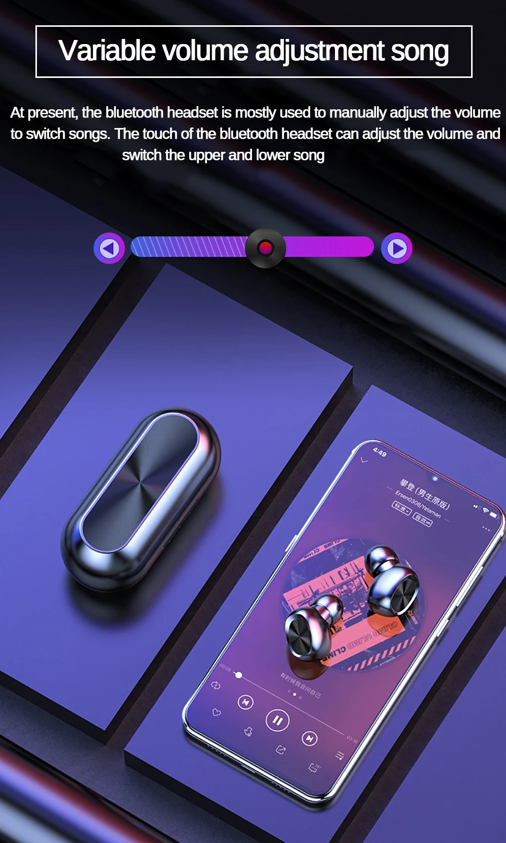 Мини наушники TWS Fingerprint Touch Bluetooth 5,0, беспроводные 4D стерео наушники, игровая гарнитура с шумоподавлением для airdo
