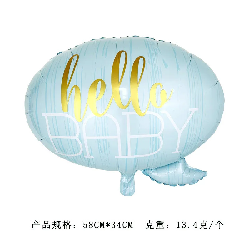 Стиль hello baby, окно, алюминиевая пленка, воздушный шар, детский день рождения, вечеринка, детский банкет, украшение, воздушный шар из фольги