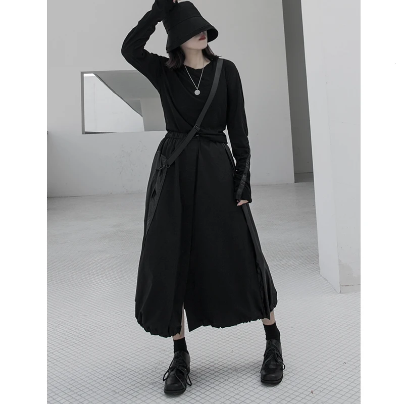 WOMENGAGA Autumn Skirts Female Solid Color Casual Fashion Women Skirts Elastic Waist Europe Wild Skirts Ladies X881