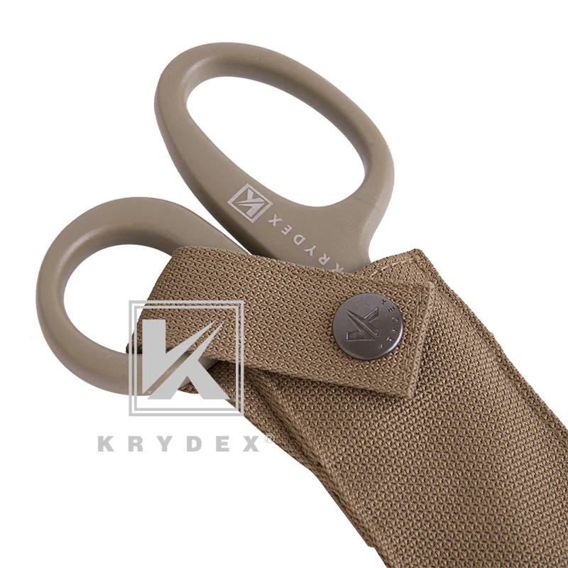 KRYDEX 2 в 1 медицинские ножницы+ сумка набор тактических EMT ножниц оболочка MOLLE держатель открытый первой помощи ручные инструменты MOLLE сумка набор