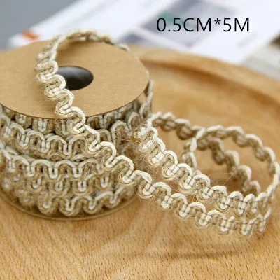 B 5 м DIY Ремесло винтажный натуральный Hessian джутовый шпагат веревка Свадебная вечеринка Мешковина Лента Декор для дома катушка фестиваль Скрапбукинг - Цвет: B