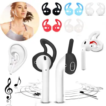 

Mounchain 2pcs Silicone Earphone Case Cover For Apple Airpods Soft Ultra Thin Earphone Tips Anti Slip Earbud For Apple AirPods