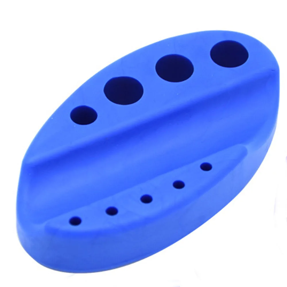 blue Овальный силиконовый держатель для тату, подставка для микроблейдинга пигментных чернил, машина для перманентного макияжа, аксессуары для татуировки - Цвет: blue