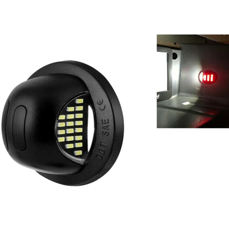 Для Ford F150 F250 F350 1999- 2 шт. 18LED светильник для номерного знака, Автомобильный задний светильник для номерного знака