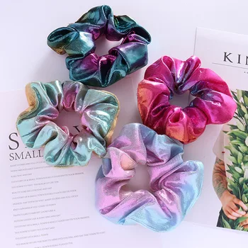 

1PC Colorfu Hair Accessories For Women/Girl Gradient Elastic Gun Hairbands Ponytail Holder Scrunchies Tie Rubber Hair Rope