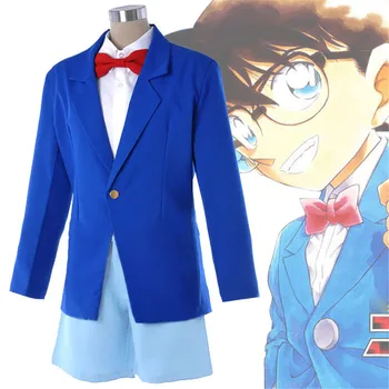 

Detective Conan Case Closed Conan Edogawa Cosplay Costume Japanese Anime Adult and kid School Uniform Suit Outfit Clothes