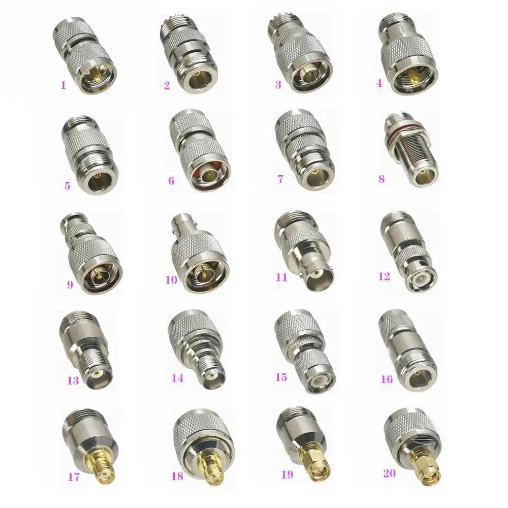 10 шт. разъем адаптера N к UHF SO239 PL259/N/BNC/TNC/SMA штекер и Женский Разъем радиочастотный