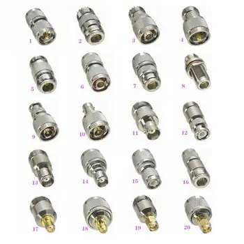 

10Pcs Adapter connector N to UHF SO239 PL259 / N / BNC / TNC / SMA Male plug & Female jack RF Coaxial Test Converter