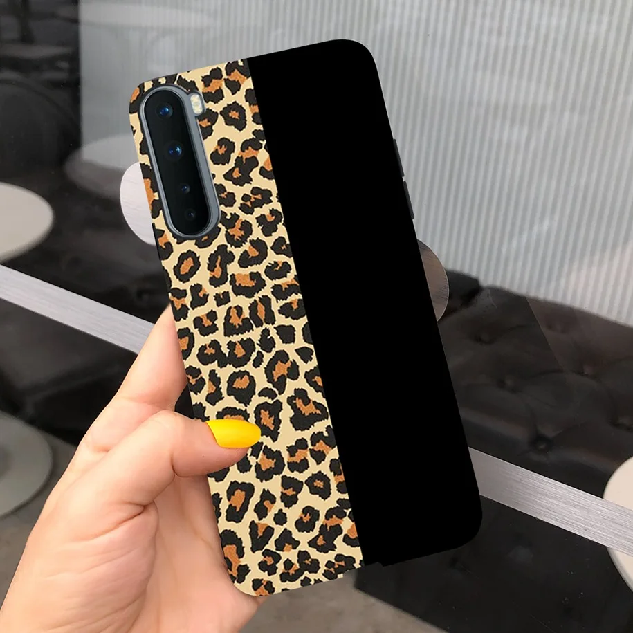 For Phone Case OnePlus Nord Cover Soft Silicone Leopard Flower Butterfly Painted Candy TPU Case For One Plus Nord 1 + Nord Coque waterproof phone bag Cases & Covers