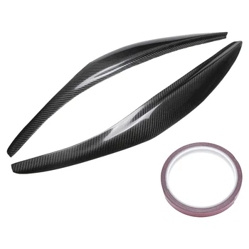 

Car Carbon Fiber Headlight Eyebrow Cover Trim head light lamp Sticker for Ford Fiesta MK7 MK7.5 2012-2017