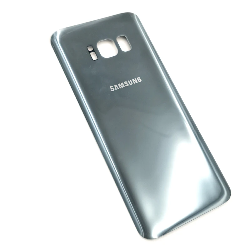 Чехол для SAMSUNG Galaxy S8 G950F со стеклянной задней батареей, чехол для ремонта задней двери, запасные части с клейкой наклейкой