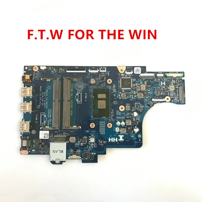 057K0H 57K0H материнская плата для ноутбука Dell Inspiron 15 5567 5767 CN-057K0H с SR2ZW i3-7100U BAL20 LA-D802P |