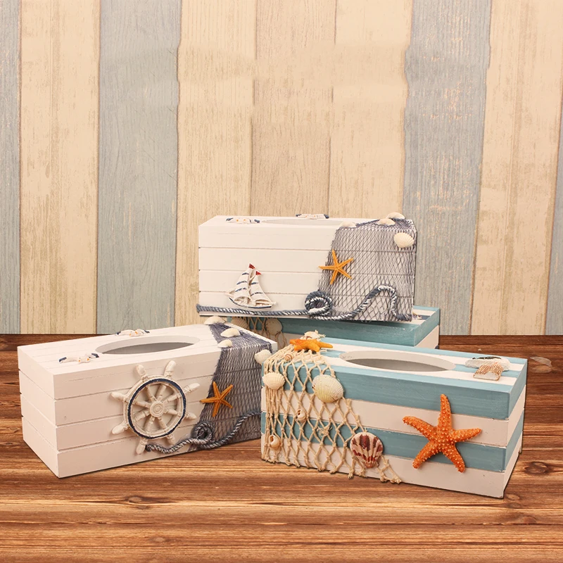 

Милые Креативные коробки для салфеток, деревянная современная деревянная коробка для салфеток для автомобиля, Европейский океан, домашний и офисный подарок, декоративный Органайзер