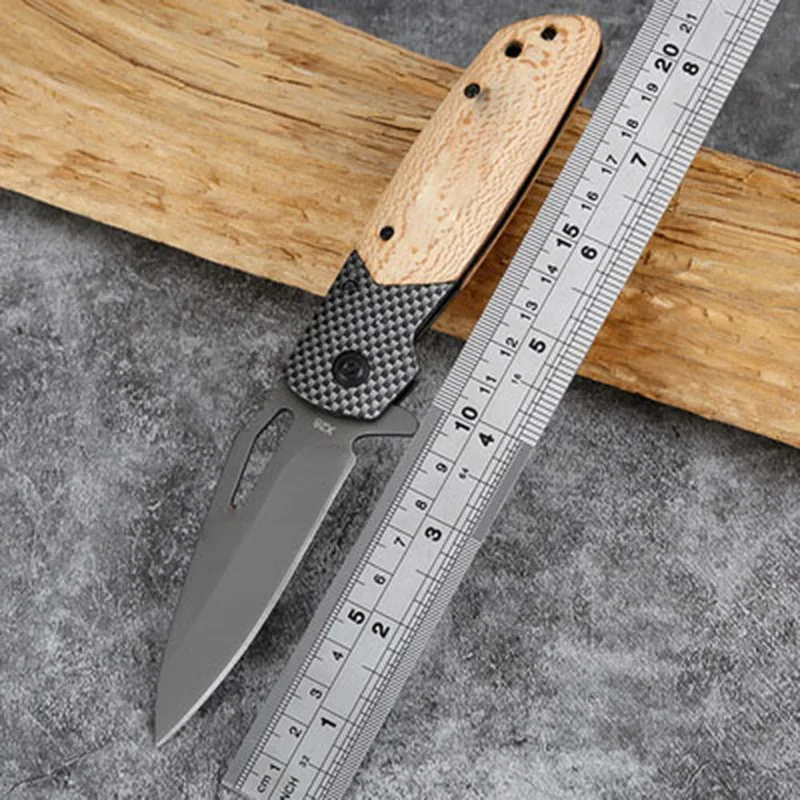 

Hysenss X28 Stainless Steel Blade Wood Camping Folding Knife Pocket Hunting Tactical Knife Survival Outdoor Tool Knife