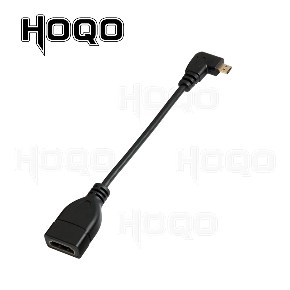 HDMI-compatible 90 Degree Micro HDMI Male to HDMI Female Adapter Cable Left Right Angle Micro Para Converter for Camera TV