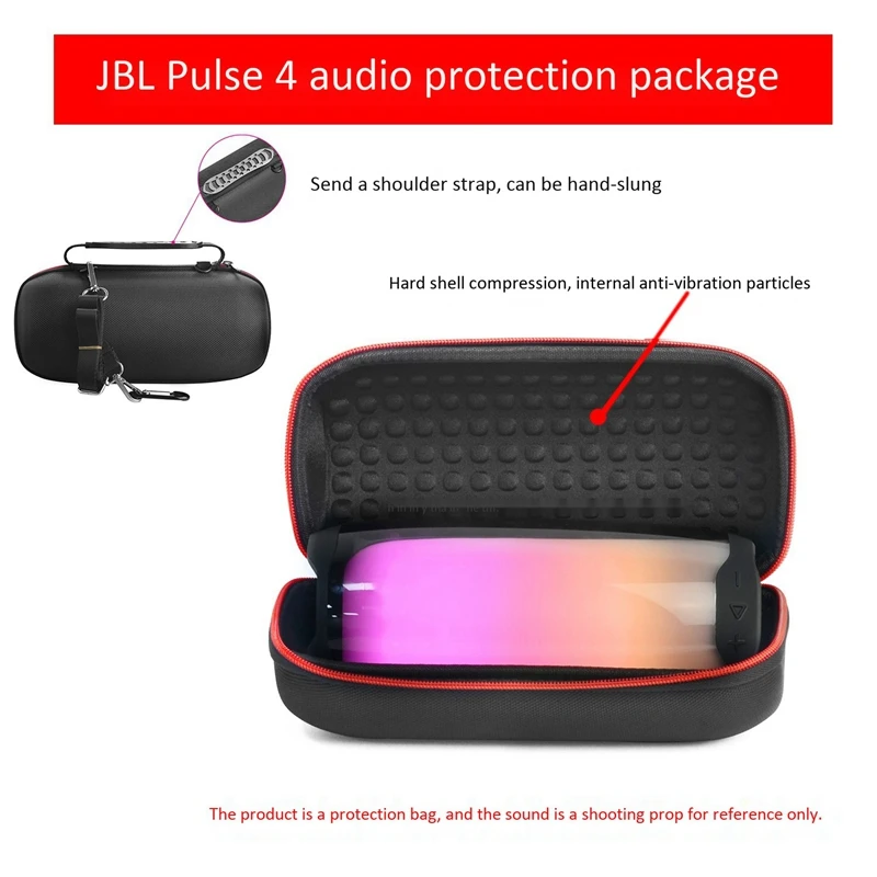 Portable Storage Pouch Bag Hard Shockproof Carrying Case for JBL Pulse 4 Wireless Bluetooth Speaker