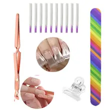 Наращивание ногтей из стекловолокна шелковое волокно Fibernail Builder Набор пластиковых клипов качественные волокна, гладкая и отличная производительность