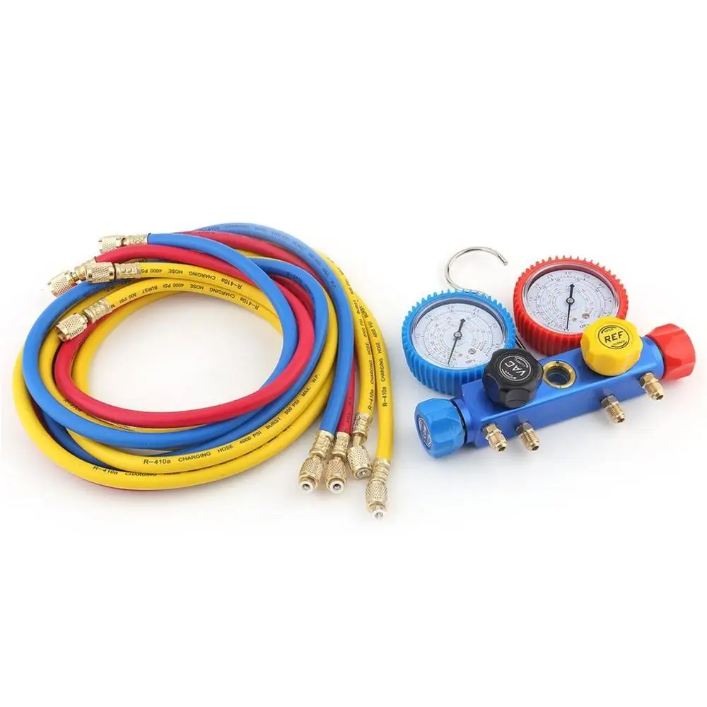 

New 4-Way Mounting Aid Set On Air Conditioning Systems Refrigerant R134a R22 R410a R407c High Pressure Safety Valve