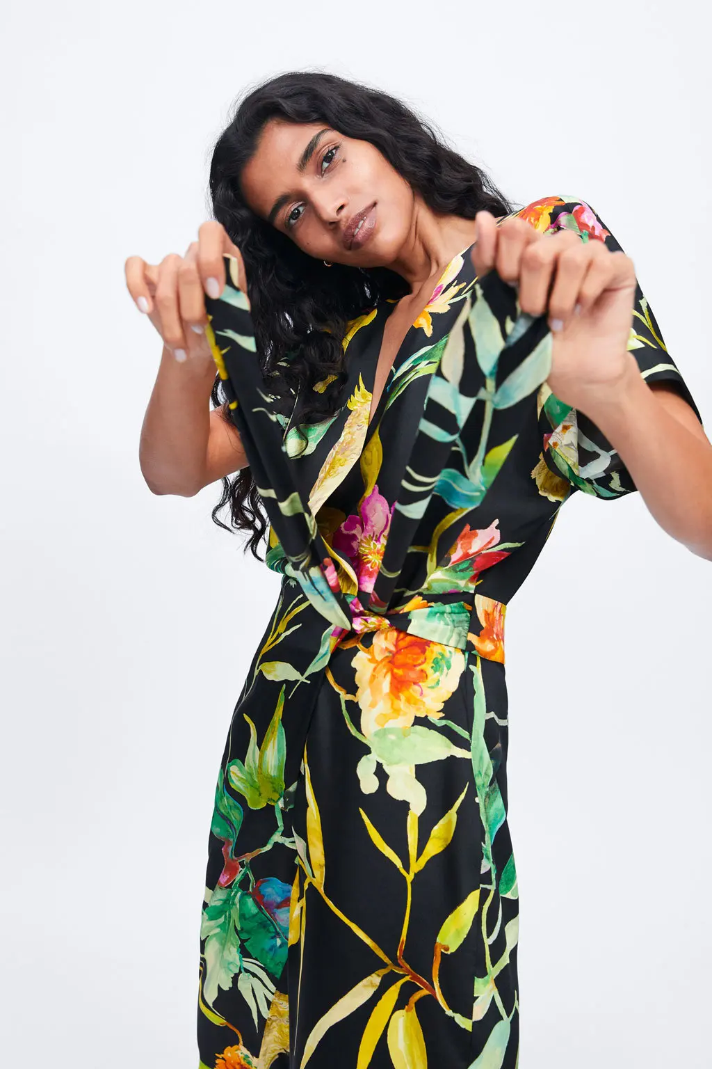 

Western Style Versitile Fashion Summer New Style WOMEN'S Dress Versitile Fashion Slimming Flower Printed Onesie WOMEN'S Dress