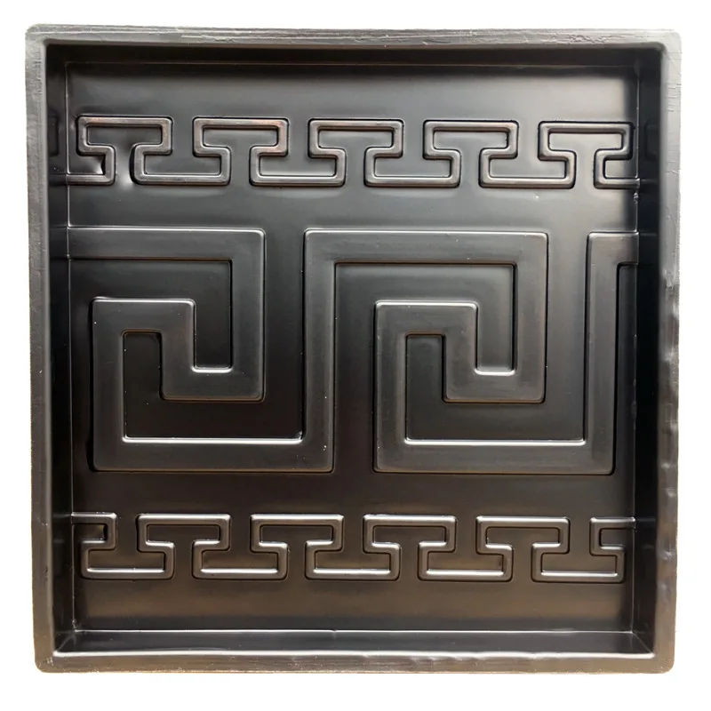 Plastic Molds for Concrete Plaster Wall Art Decor Panel Stone Slate Paving Mould Tiles for Garden Decoration 32x32x2.5cm