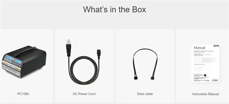 SKYRC PC1080 1080 Вт 20A Высокая мощность Дрон 6S двухканальный Аккумулятор быстрое зарядное устройство встроенный источник питания