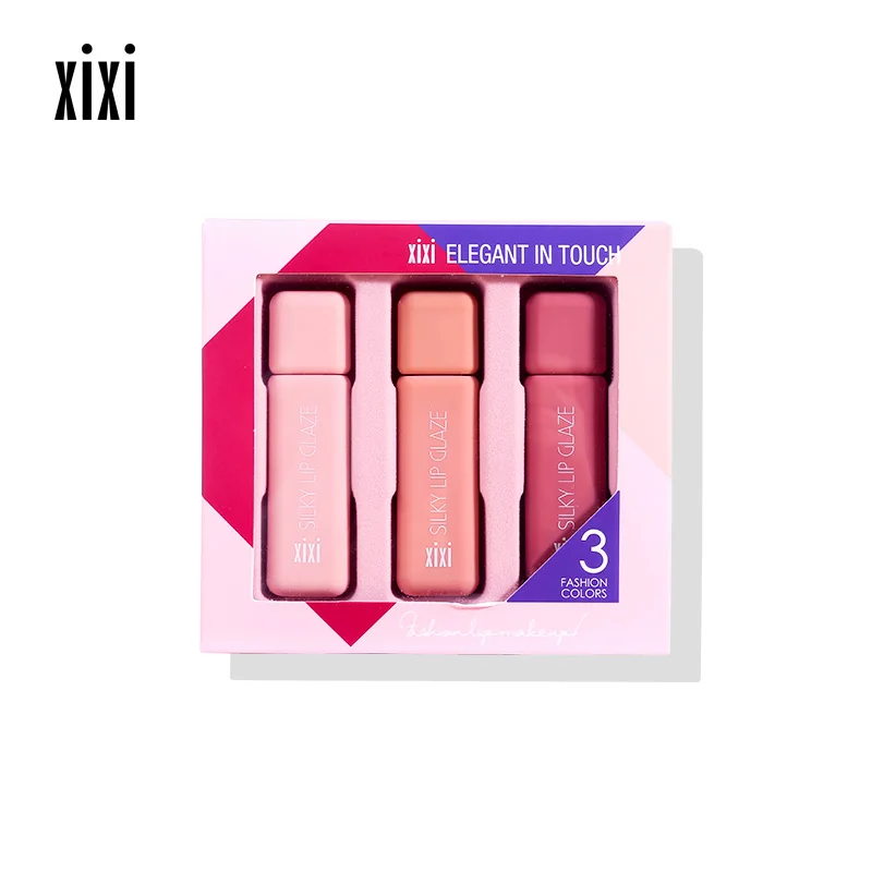 3 шт./компл. Xixi матовый блеск для губ фруктовый красный оранжевый коричневый цвет мягкий крем для губ водонепроницаемый стойкий матовая помада для губ оттенок AC103 - Color: as picture
