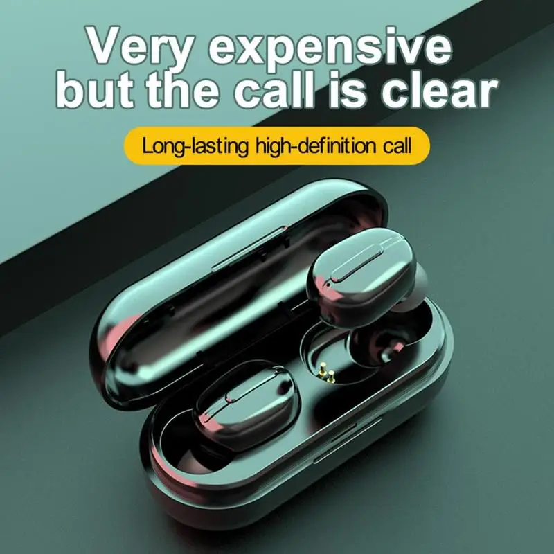 TWS 5 0 Wireless Bluetooth Headset Real Wireless Stereo Sports Earbud Charging Case Mini Sports Headset Smartphone Accessories
