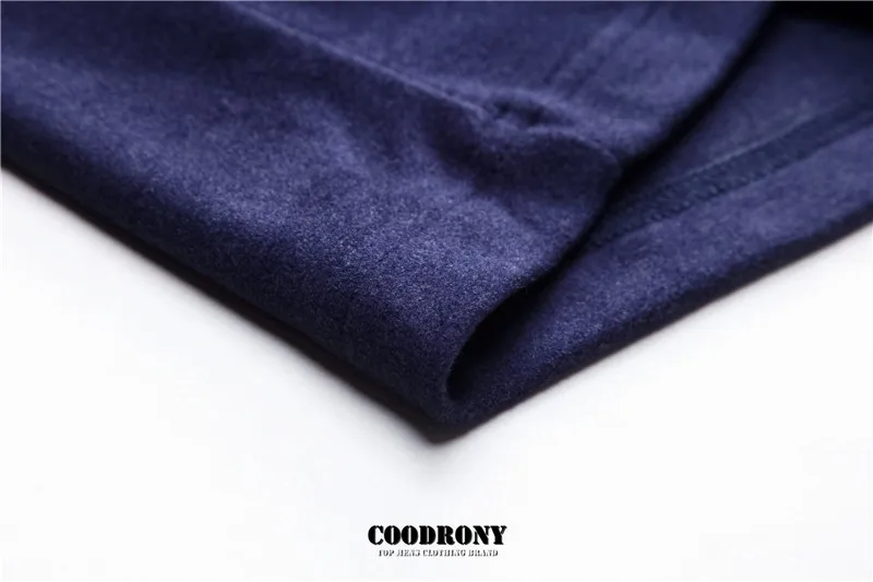 COODRONY брендовая футболка с длинным рукавом для мужчин хлопковая Футболка Homme джемпер модная повседневная футболка на молнии со стоячим воротником C5005