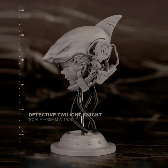 

1/6 Resin Kits Figure Pioneer Shark Helmet Juvenile Bust Resin Model Self-assembled A-19740