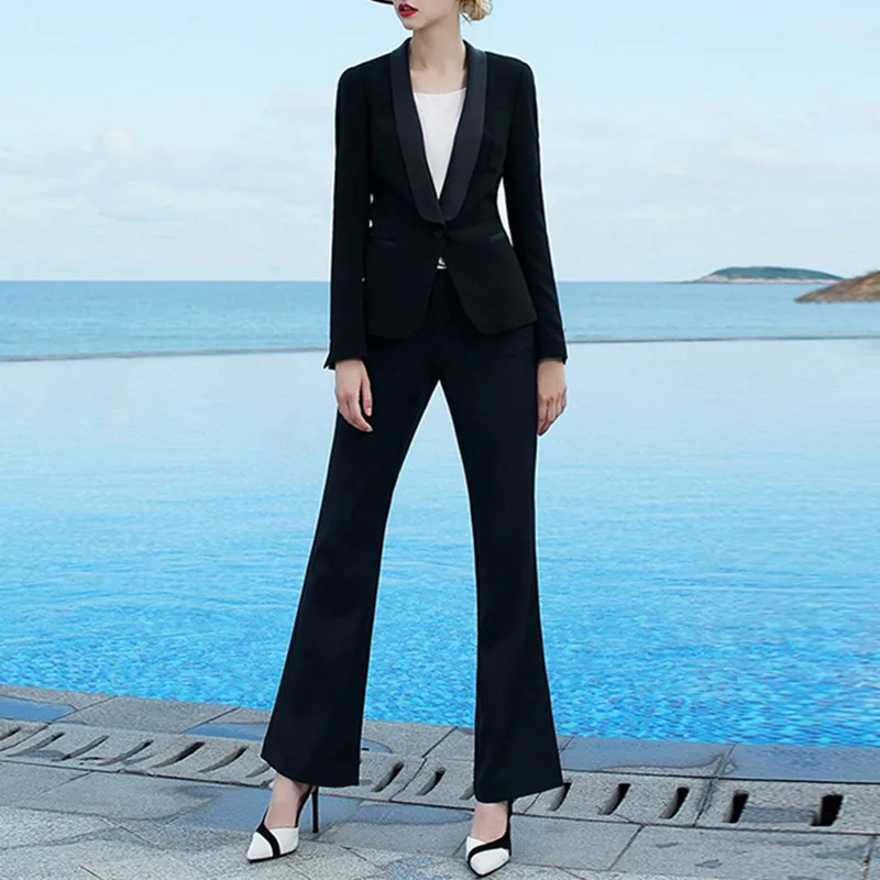 9.1     2??98Women`s suit temperament Slim ladies suit two-piece suit (jacket + pants) ladies work casual professional wear custom made