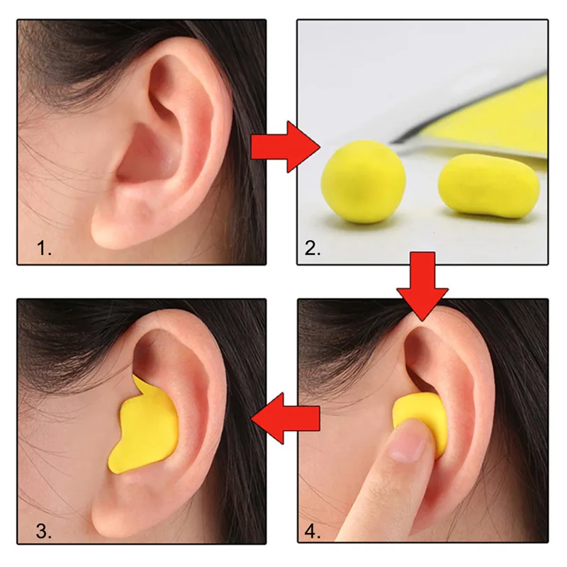 Moldable Shaped 60 шт./компл. PU анти-шум Беруши шумоподавление Спящая Защита Мягкая анти-храп Здоровье сна качественные инструменты