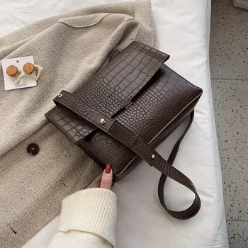 

Large Ladies' Travel Shoulder Crossbody Bag Luxury Handbags Women Bags Designer Alligator Pattern PU Leather Female Tote Bag Sac