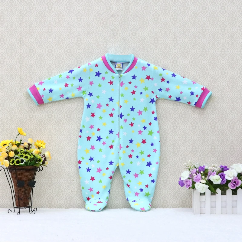Baby Clothes Pure Cotton Zipper Rompers 0 to 12 Months