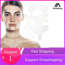 Pegatina de extracción de arrugas reutilizable de silicona, parche antiedad para cara, cuello, etiqueta adhesiva para ojos, mascarilla de estiramiento facial, herramientas de cuidado de la piel