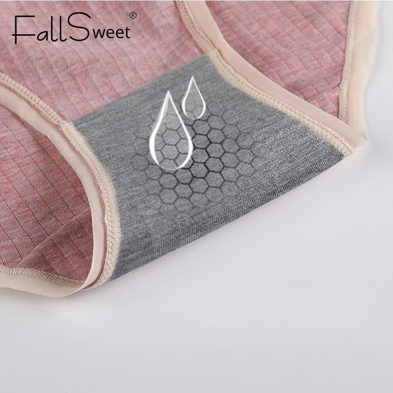 FallSweet 3 шт./упак.! Женские трусики с высокой талией размера плюс, хлопковые бирефы, XXL-4XL нижнее белье для девочек